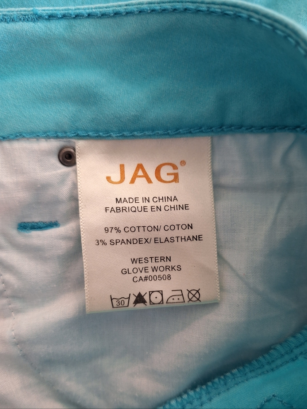 Jag Jeans Women's Teal High-Rise Skinny Jeans Sz 10 - Picture 6 of 6